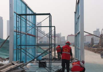中国建业集团临沂工地安装使用韩